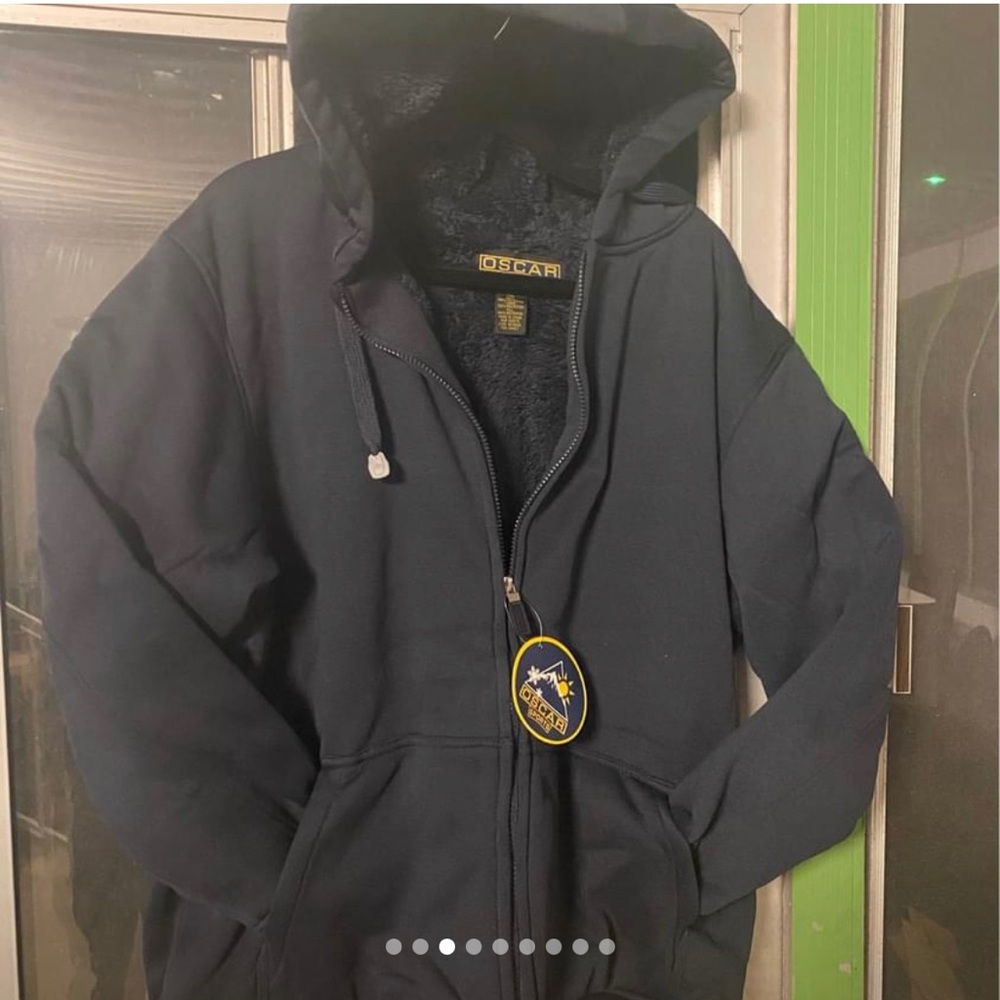 Sherpa lined full zip heavy weight hoodies new!!